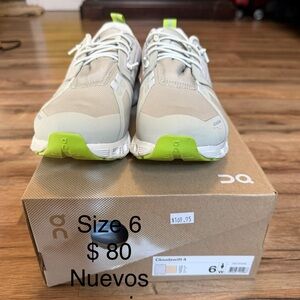 ON Cloudswift 4 Sneakers in Beige and Neon Green